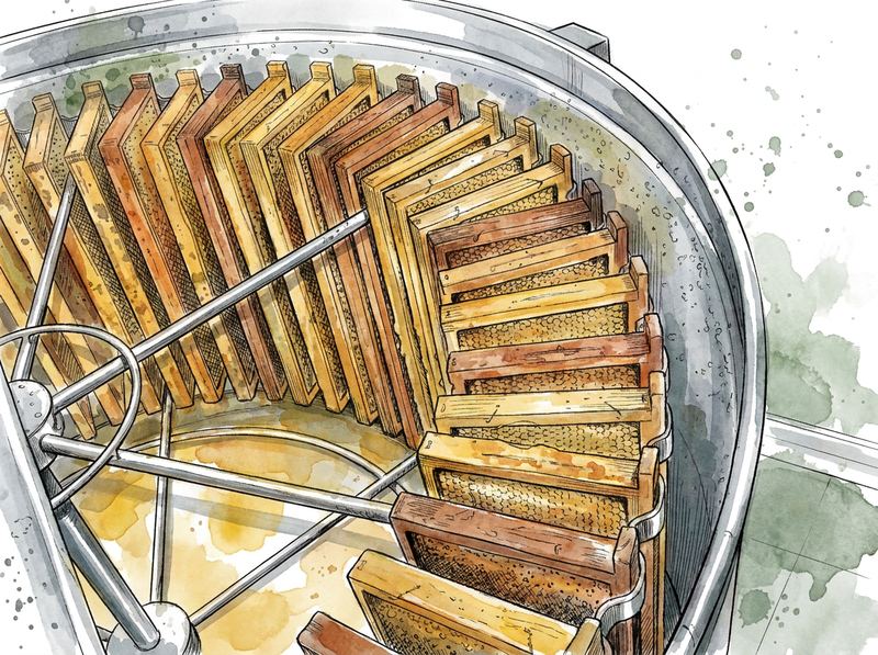 Les cadres en place dans l’extracteur